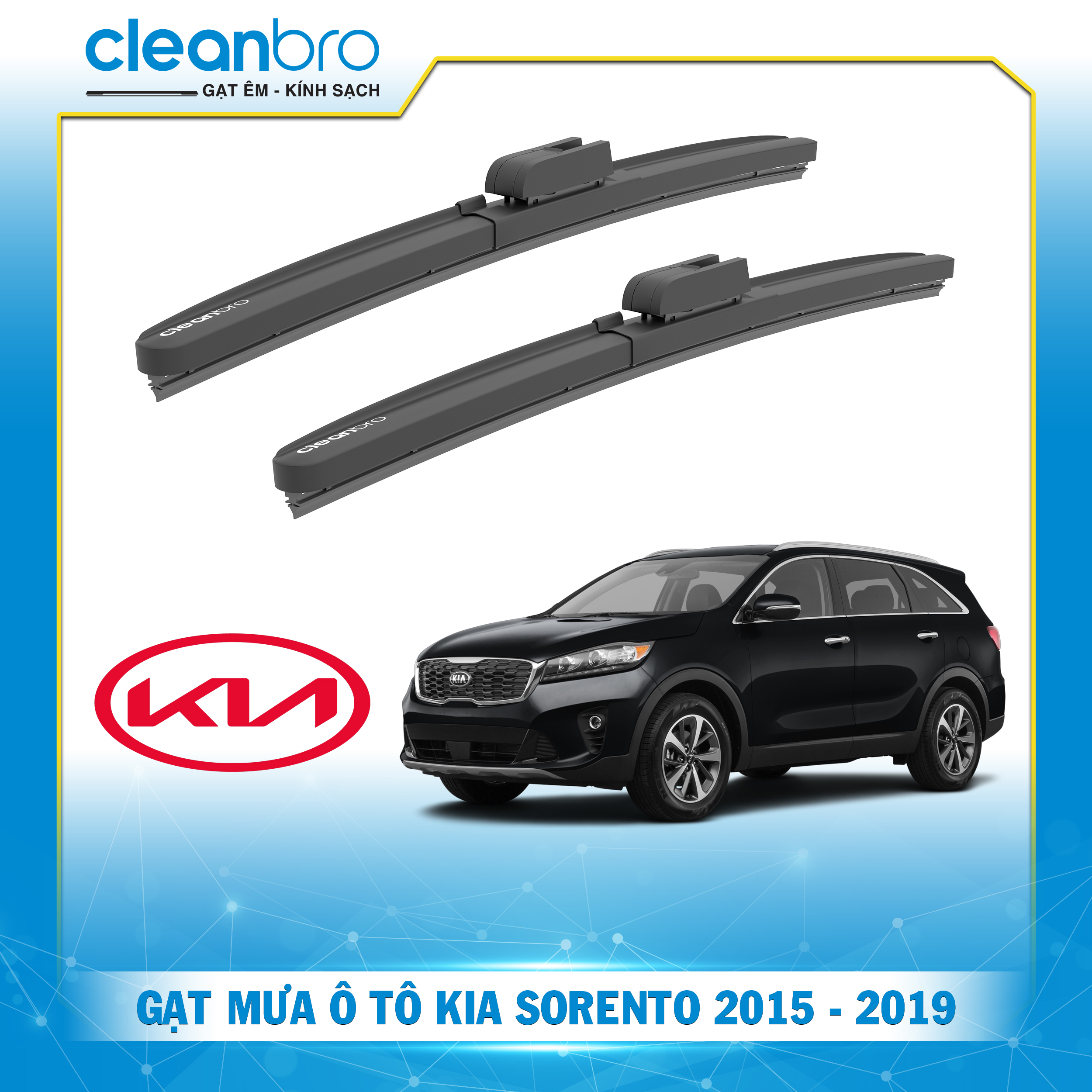 Gạt mưa ô tô hiệu ứng lá sen Kia Sorento [2015-2019]